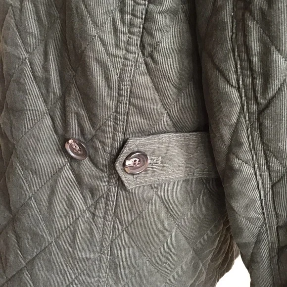 Talbots XL Women’s Quilted Jacket Corduroy Hunter Green Barn/Fisherman Core - Picture 9 of 16